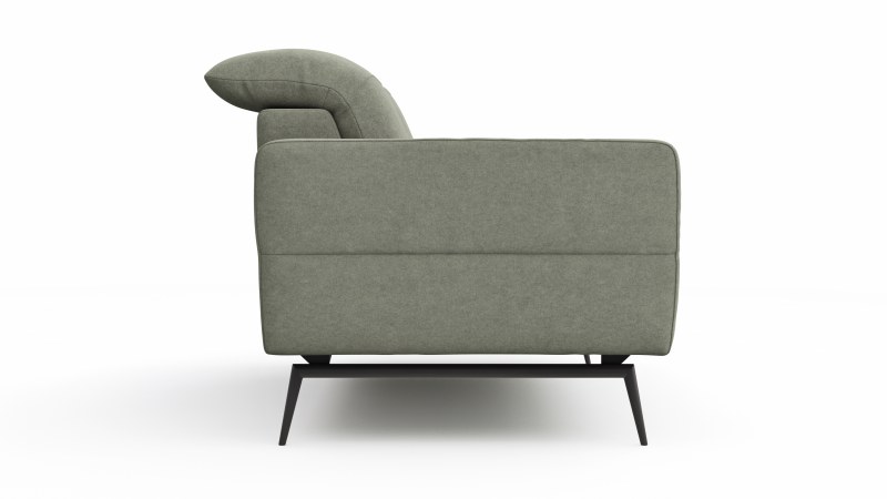 Sofa Estrela 2.0 - 2,5-Sitzer inkl. Kopfteil- und Armteilverstellung, Stoff, Limone