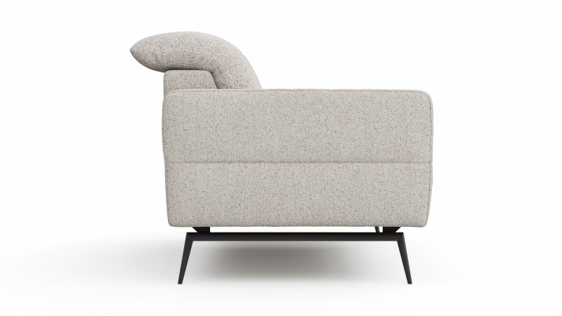 Sofa Estrela 2.0 - 2-Sitzer inkl. Kopfteil-/Armteilverstellung und Sitzvorzug (motorisch), Stoff, Creme