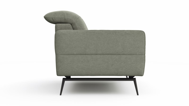 Sofa Estrela 2.0 - 2-Sitzer inkl. Kopfteil-/Armteilverstellung und Sitzvorzug (motorisch), Stoff, Limone