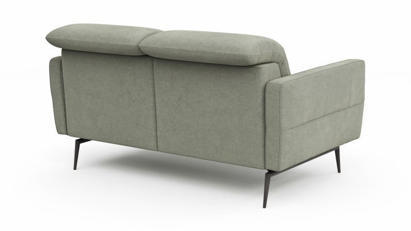 Sofa Estrela 2.0 - 2-Sitzer inkl. Kopfteil-/Armteilverstellung und Sitzvorzug (motorisch), Stoff, Limone