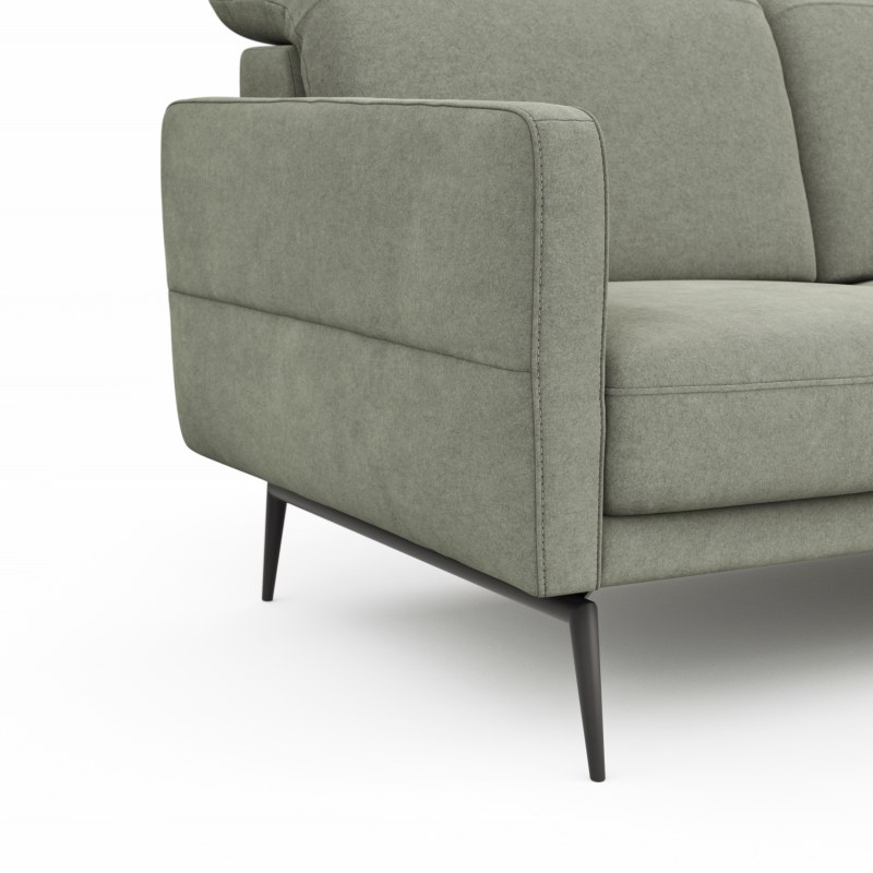 Sofa Estrela 2.0 - 2-Sitzer inkl. Kopfteil-/Armteilverstellung und Sitzvorzug (motorisch), Stoff, Limone