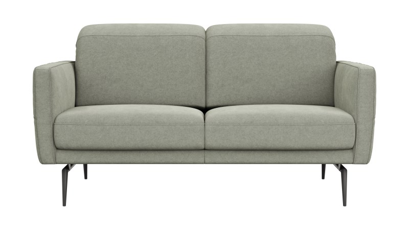 Sofa Estrela 2.0 - 2-Sitzer inkl. Kopfteil- und Armteilverstellung, Stoff, Limone
