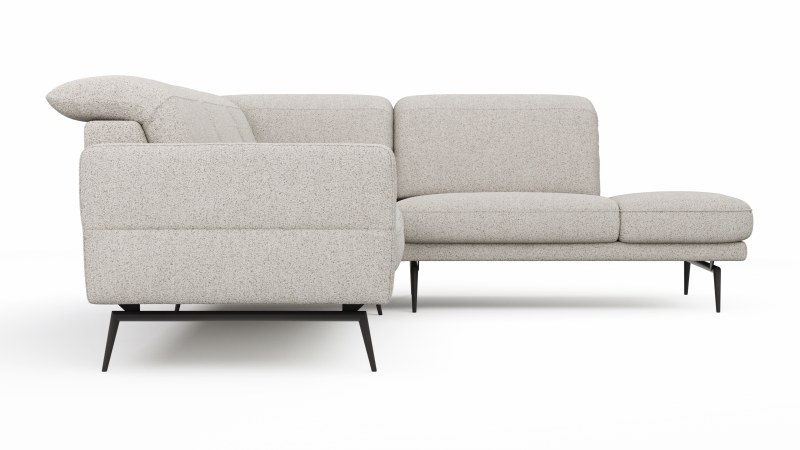 Sofa Estrela 2.0 - 2,5-Sitzer inkl. Kopfteil/Armteil verstellbar und Sitzvorzug motorisch, Stoff, Creme