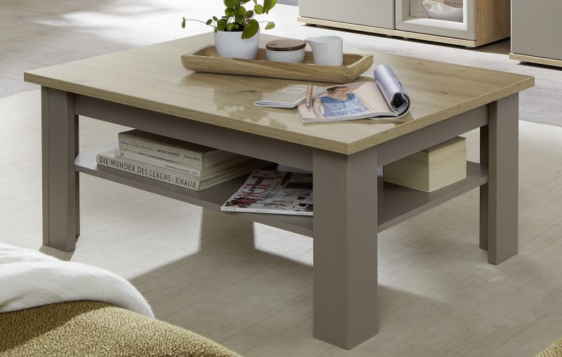 Couchtisch EM Locarno - LBH ca. 105x70x45 cm, Grau, Risseiche Nachbildung