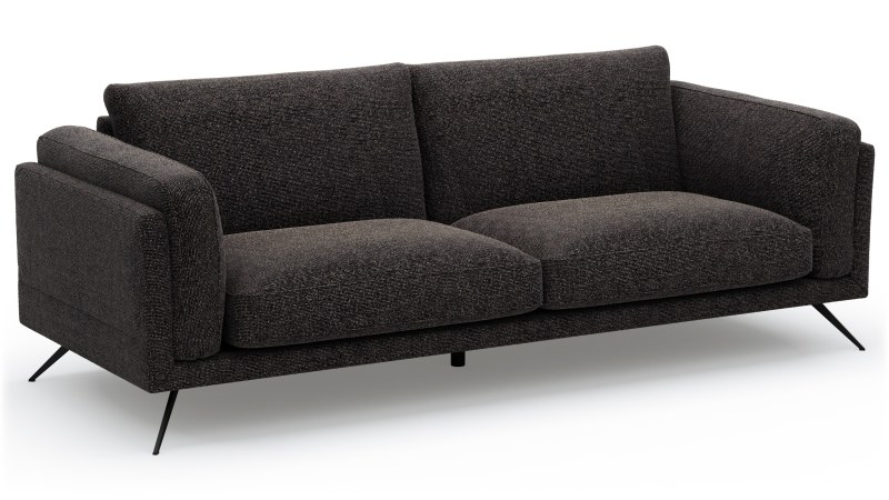 Sofa Valdemoro - 3-Sitzer, Stoff, Anthrazit
