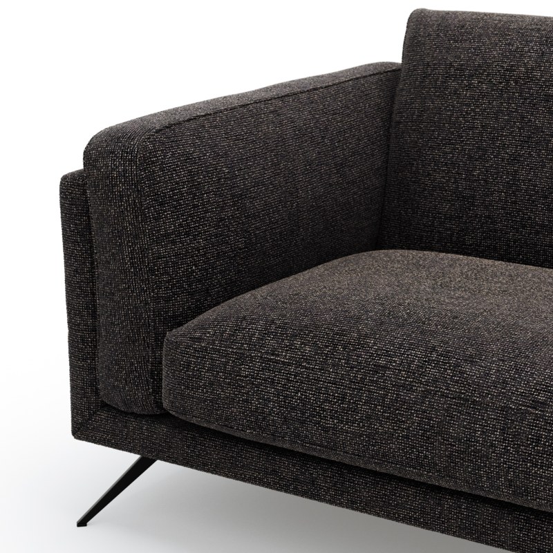 Sofa Valdemoro - 3-Sitzer, Stoff, Anthrazit