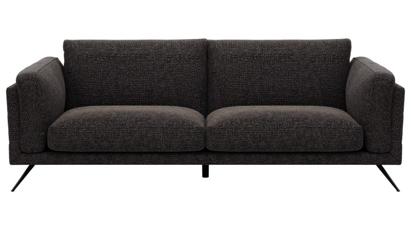 Sofa Valdemoro - 3-Sitzer, Stoff, Anthrazit