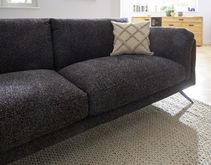 Sofa Valdemoro - 3-Sitzer, Stoff, Anthrazit