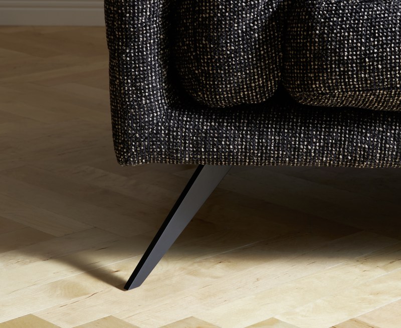 Sofa Valdemoro - 3-Sitzer, Stoff, Anthrazit