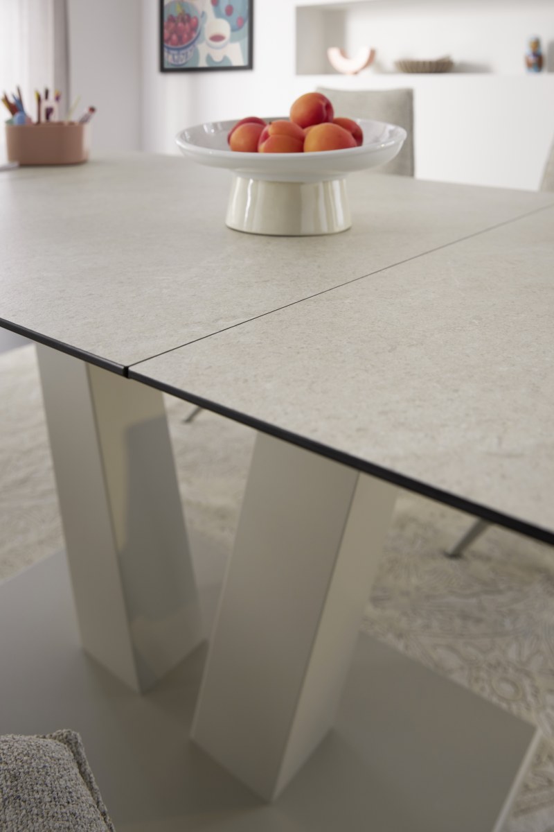 Esstisch Dinner - ausziehbar, LB ca. 160x 90 cm, HPL, Sand