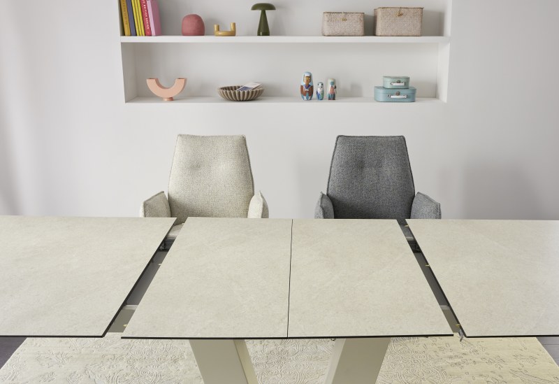 Esstisch Dinner - ausziehbar, LB ca. 160x 90 cm, HPL, Sand