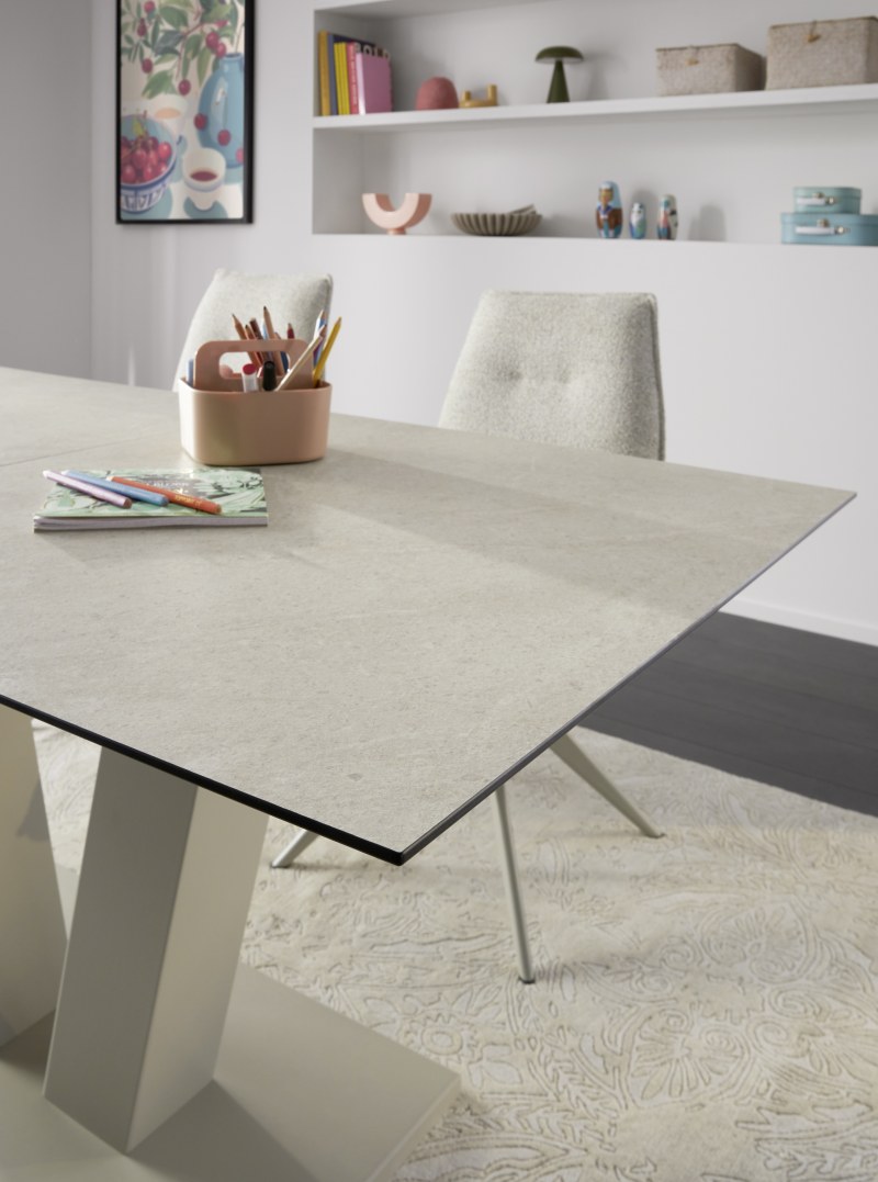 Esstisch Dinner - ausziehbar, LB ca. 160x 90 cm, HPL, Sand