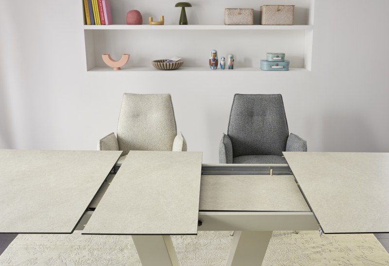 Esstisch Dinner - ausziehbar, LB ca. 160x 90 cm, HPL, Sand
