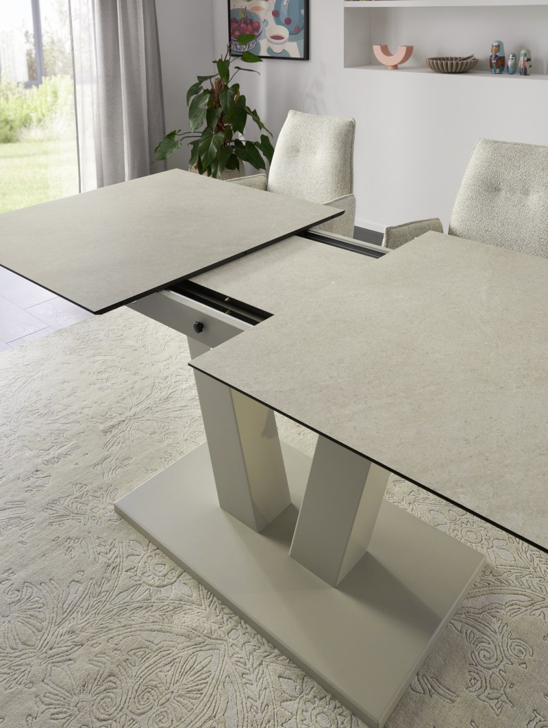Esstisch Dinner - ausziehbar, LB ca. 160x 90 cm, HPL, Sand
