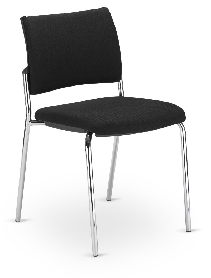 Besucherstuhl - Stoff, Schwarz