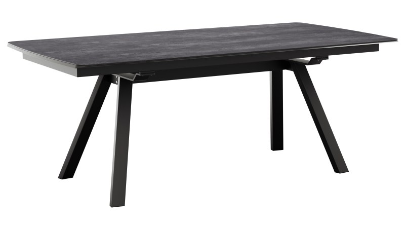 Esstisch Sedana - ausziehbar, LB ca. 200x100cm, Keramik, Schiefergrau