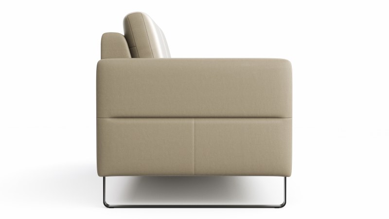 Sofa Arima N - 2,5-Sitzer inkl. Armlehne klappbar, Leder, Champagner