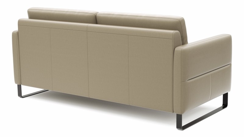 Sofa Arima N - 2,5-Sitzer inkl. Armlehne klappbar, Leder, Champagner