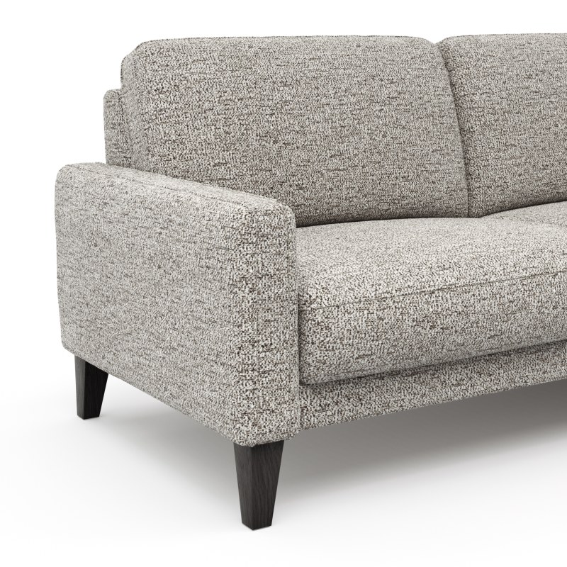 Ecksofa Matero - 2,5-Sitzer mit Longchair rechts inkl. Relaxfunktion motorisch, Stoff, Graubeige