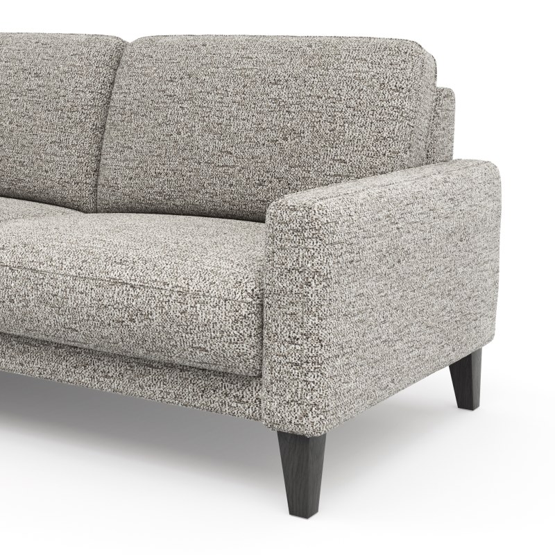 Ecksofa Matero - Longchair mit 2,5-Sitzer rechts, Stoff, Graubeige