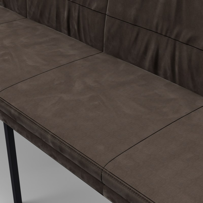 Polsterbank Salamanca - Breite ca. 200 cm, Stoff, Olive