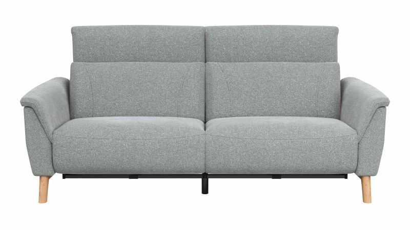 Sofa Nevin - 3-Sitzer, inkl. Relaxfunktion und Kopfteilverstellung (motorisch), Stoff, Silbergrau