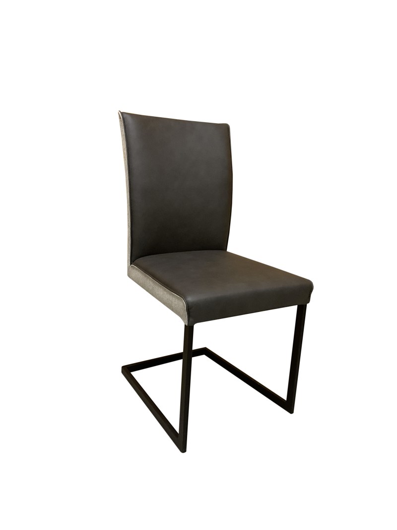 Freischwinger EM Variantes - Leder, grau