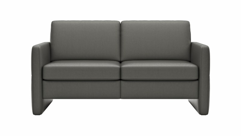 Sofa Arima N - 2-Sitzer, Leder, Anthrazit