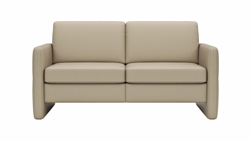 Sofa Arima N - 2-Sitzer, Leder, Champagner