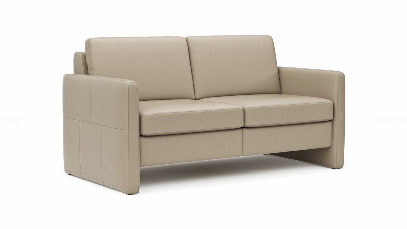 Sofa Arima N - 2-Sitzer, Leder, Champagner