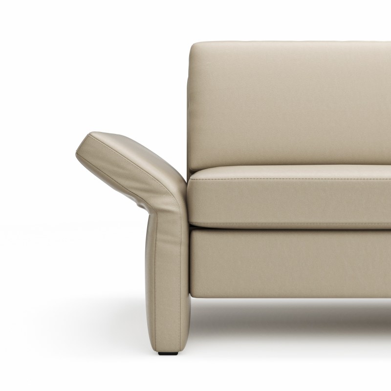 Sofa Arima N - 2-Sitzer, Leder, Champagner