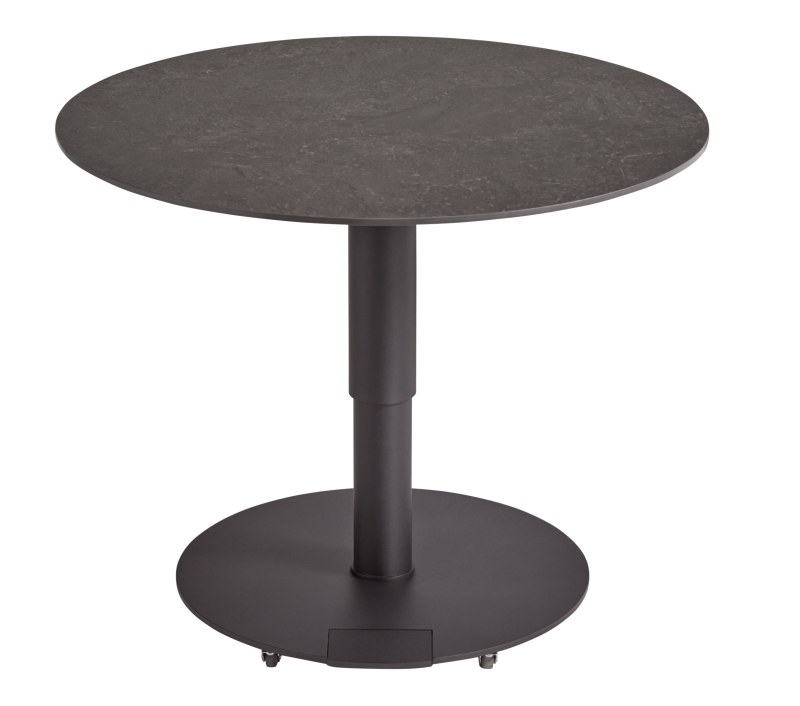 Couchtisch Camas - LBH ca. 75x75x42 cm, Keramik, Schwarz