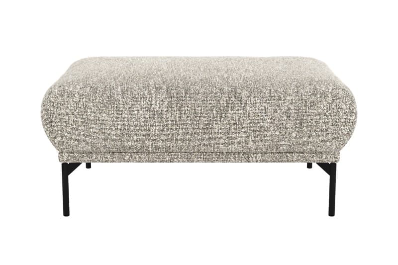 Hocker Joana - LB. ca. 100x73 cm, Stoff, Beige