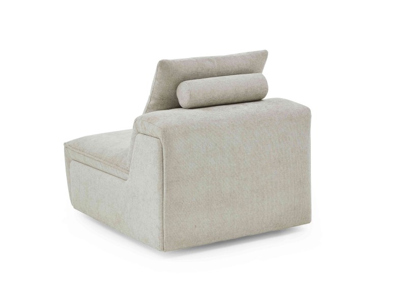 Sessel - inkl. Kissen mit Rolle, Stoff, Natur