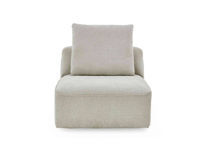 Sessel - inkl. Kissen mit Rolle, Stoff, Natur