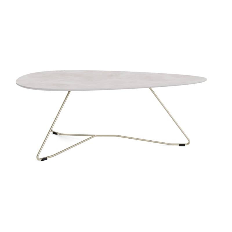 Couchtisch Oliva - LBH ca. 100x70x37 cm, HPL, Creme Natur