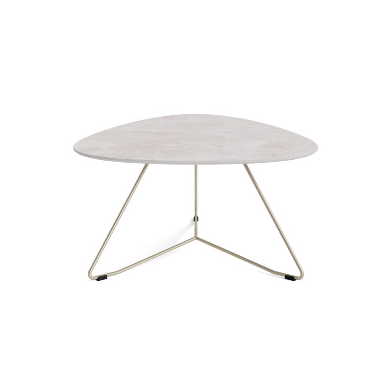 Couchtisch Oliva - LBH ca. 100x70x37 cm, HPL, Creme Natur