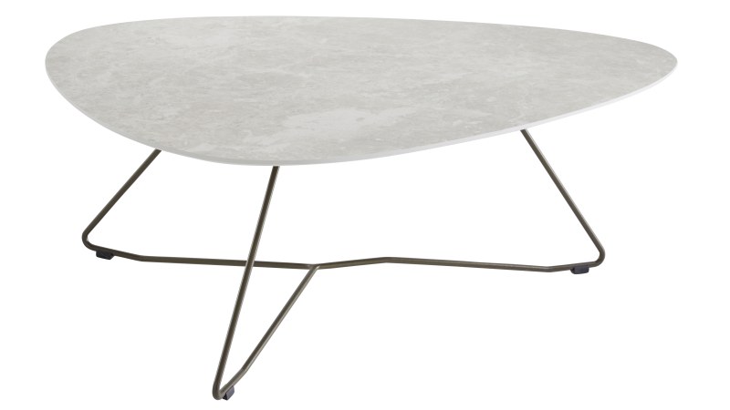Couchtisch Oliva - LBH ca. 100x70x37 cm, HPL, Creme Natur