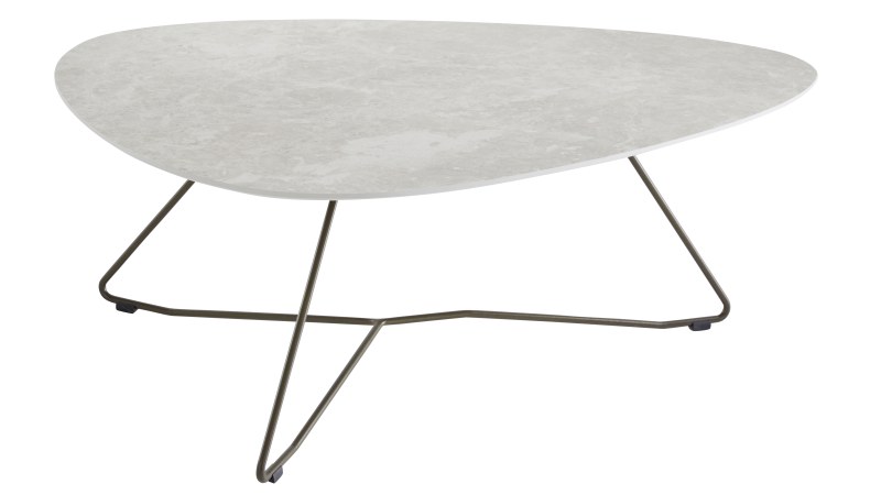 Couchtisch Oliva - LBH ca. 100x70x37 cm, HPL, Creme Natur