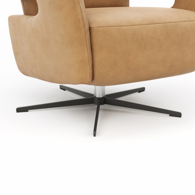 Relaxsessel Lucero 2.0 -  Kopfteil/Fußteil/Rückenlehne verstellbar, Leder, Cognac