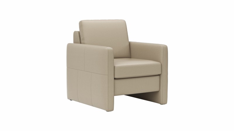 Sessel Arima N - Leder, Champagner