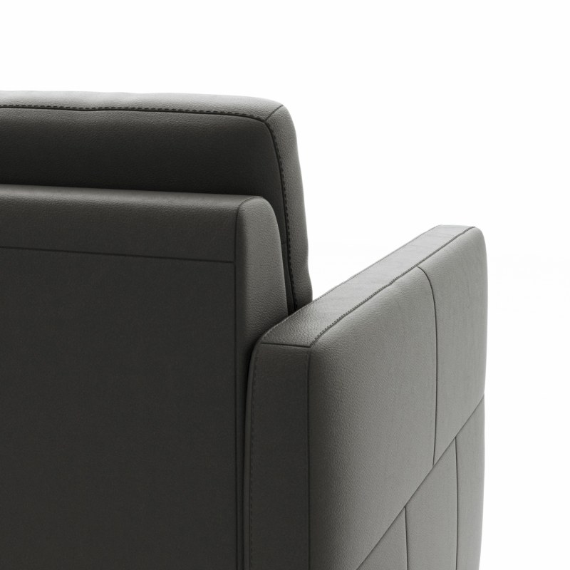 Sessel Arima N - Leder, Anthrazit