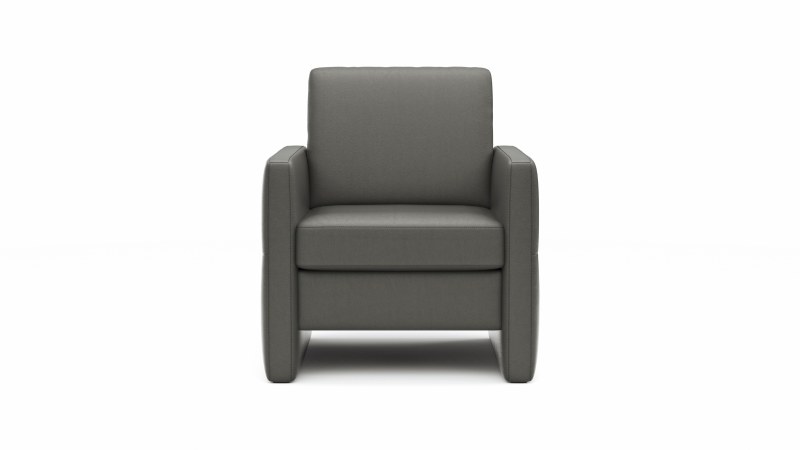Sessel Arima N - Leder, Anthrazit