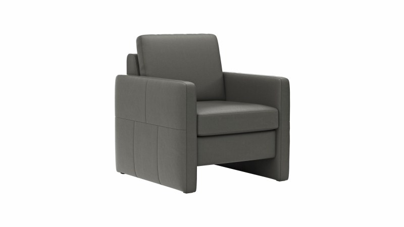 Sessel Arima N - Leder, Anthrazit