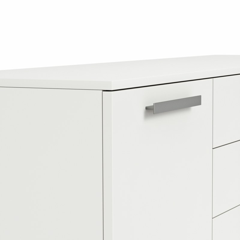Kommode Viana - Holzwerkstoff, Weiß